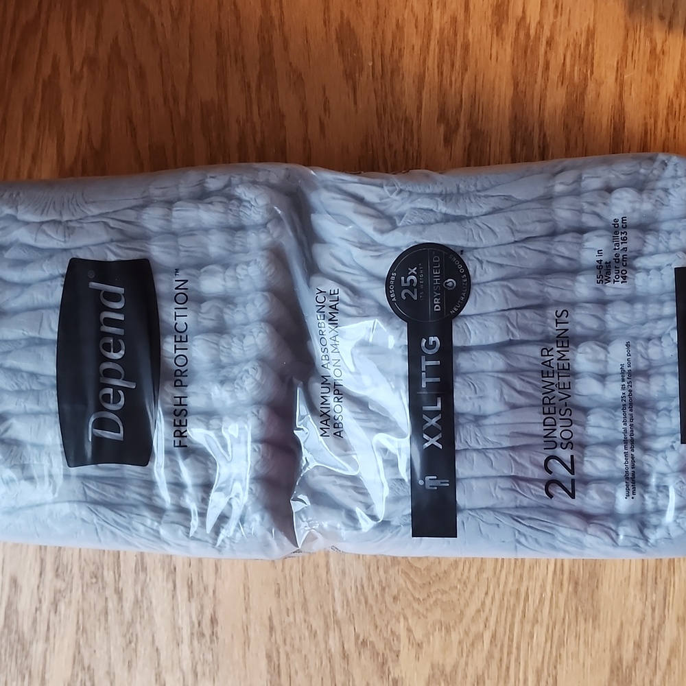 Depend Men's Fresh Protection Underwear - XXL Gray